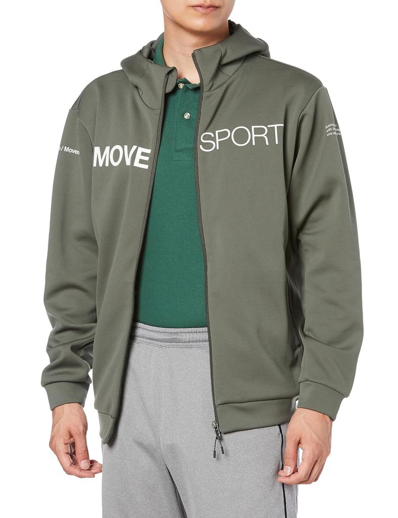 Move Sports MVSP KH O Hoodie with Descente and Pockets Sweatshirt, Full-Zip S.F.TECH SHIELD, Windproof, Warm,