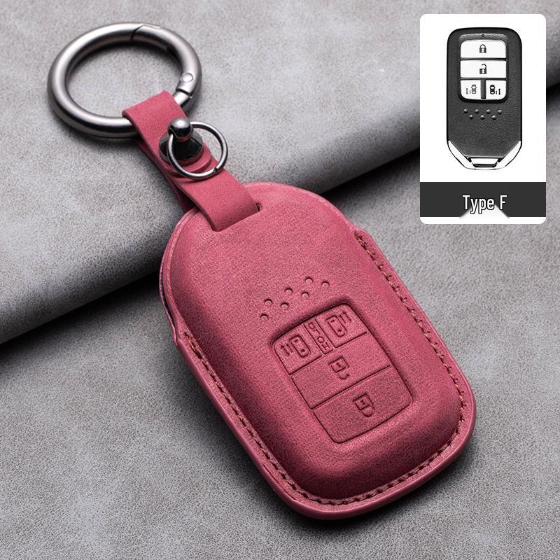 Compatible Leather Key Cover for GAC Toyota CRV, Crown, Accord, Civic, Haoying, and Inspire