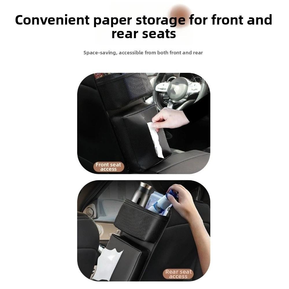 Portable Car Seat Hanging Organizer Tissue Box Auto Seat Box  Car Interior Accessories