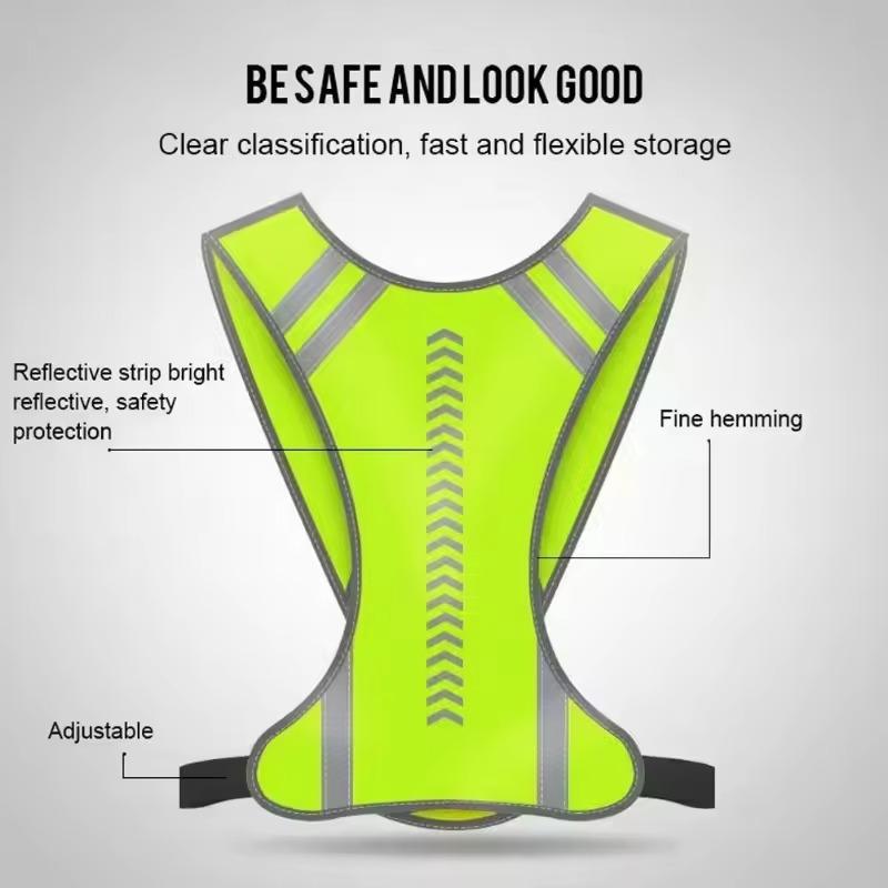 Running Lightweight Vest for Biking Adjustable Safety Vests Outdoor Night Walking Safety Straps Waterproof Gear