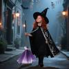 Kezvmhy Kids' Halloween Witch Broom, Witch Costume Toy Broom for Girls | Perfect for Seasonal Events, Pretend Play, Preschool Recitals, and Birthday P