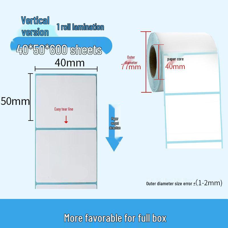Durable Self-Adhesive Thermal Paper Barcode Labels for Printing 