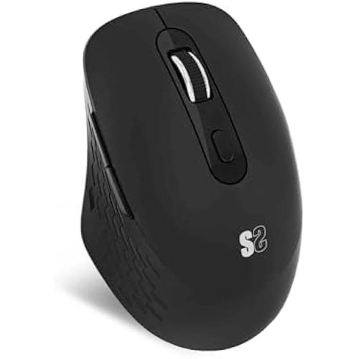 Souris Ergonomique - SUBBLIM - Courbe Ergo Dual - Noir - Bluetooth - Rechargeable