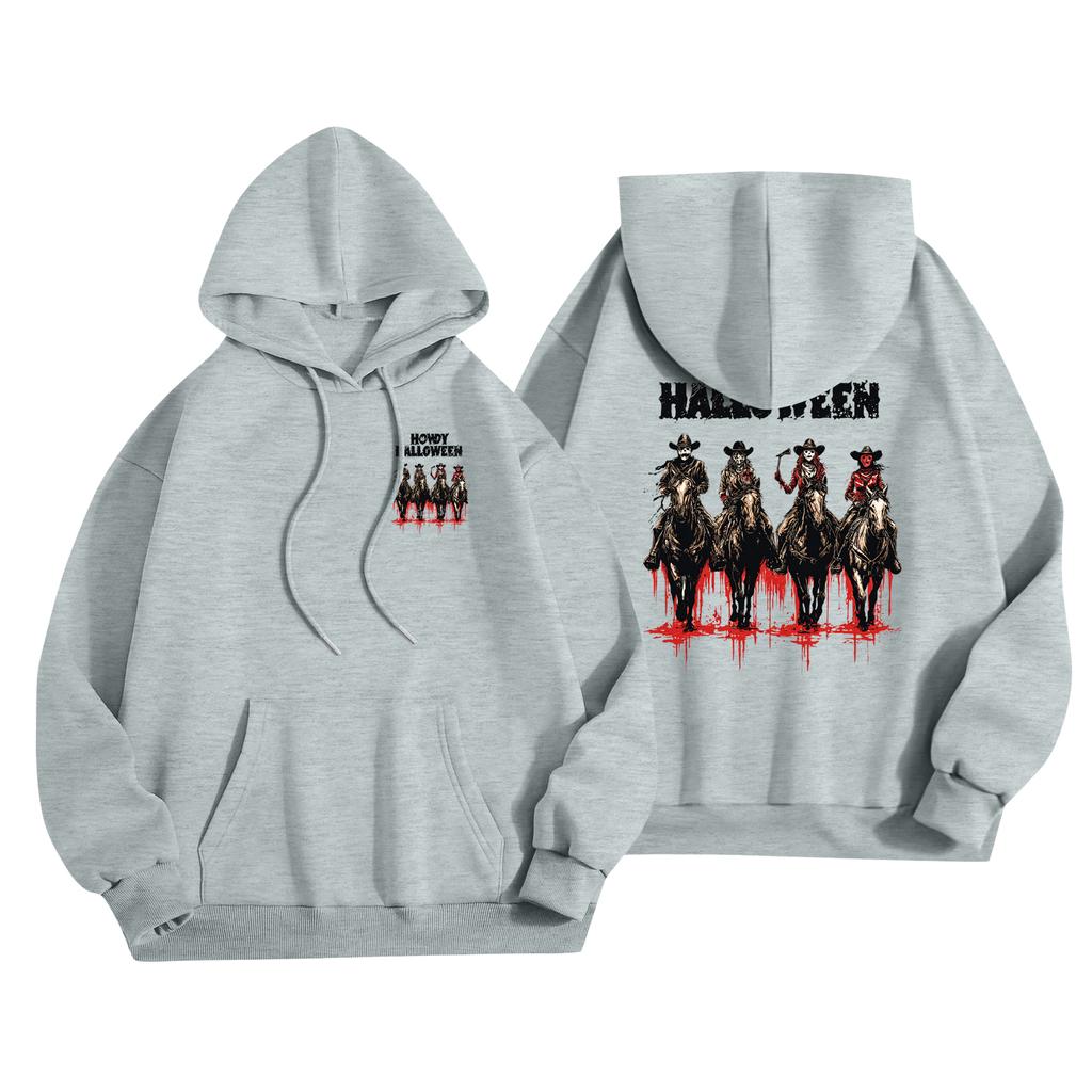 Children's Casual Fashion Halloween Print Long-Sleeved Hooded Sweatshirt