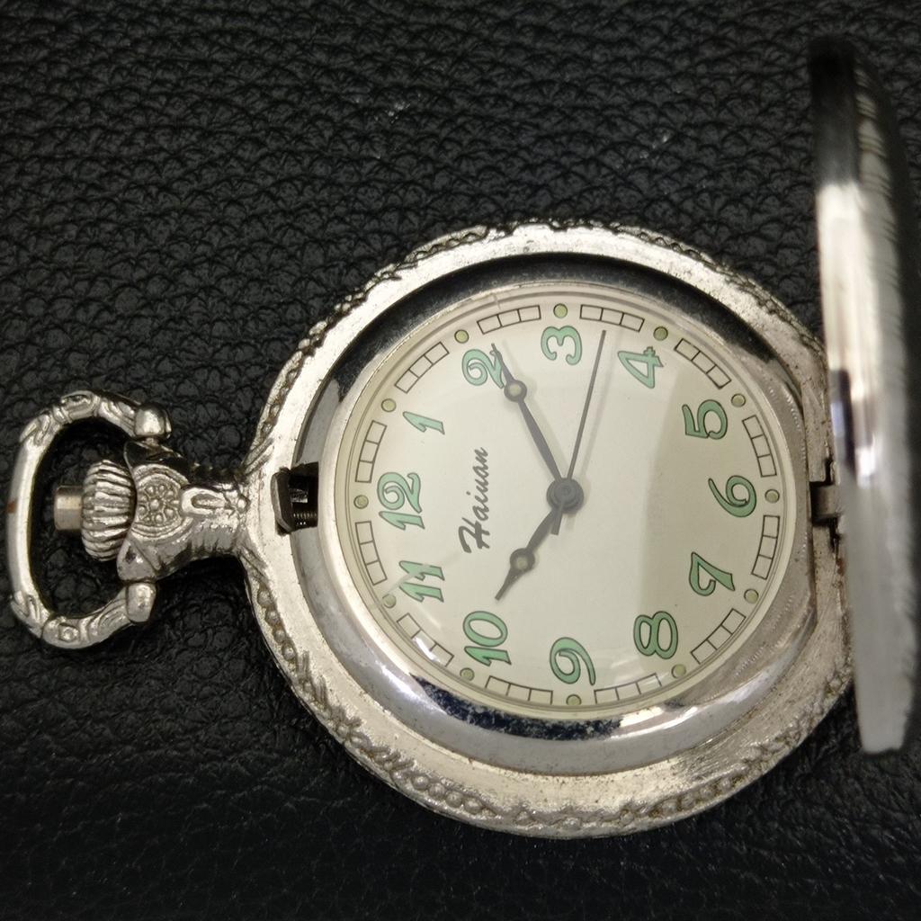 USED HAIVAN HAND-WINDING SWISS MENS POCKET ORIGINAL DIAL WATCH a433103-2 R114-a433103