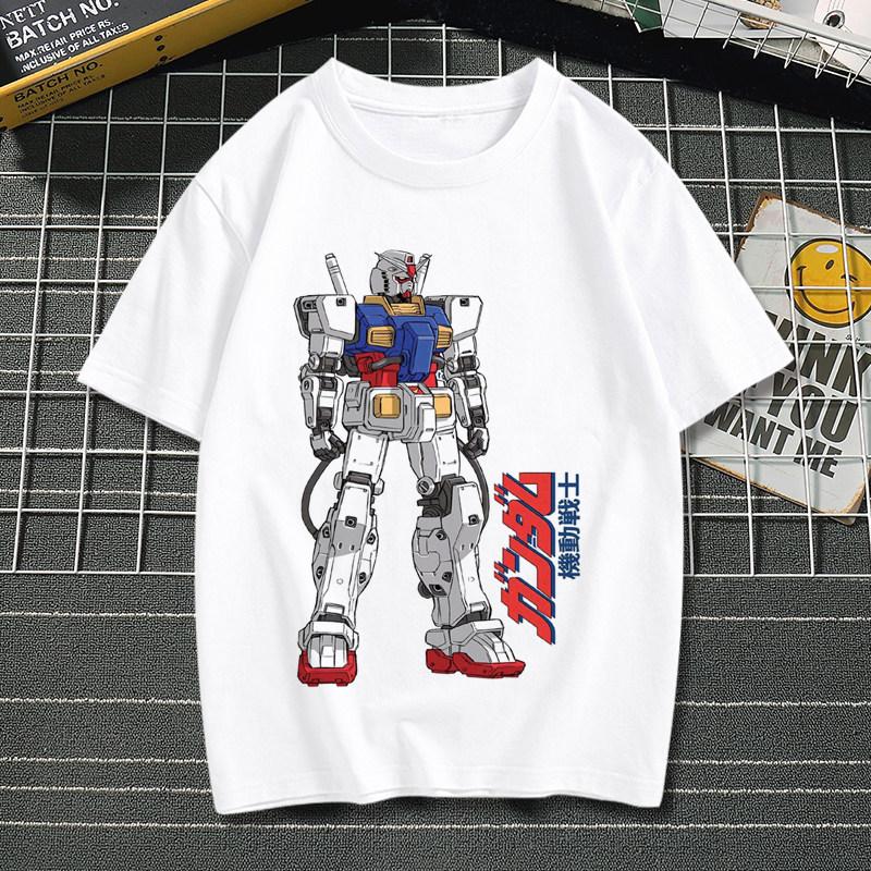 Mobile Suit Gundam Anime TShirt for Men Women Kids Classic Robot Graphic Casual Cotton Short Sleeve Streetwear Top