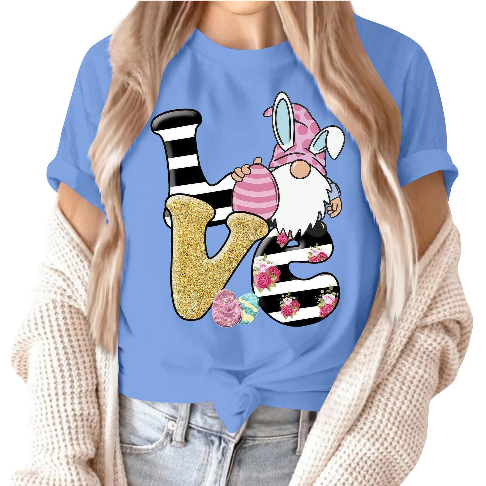 

Жіночий топ з короткими рукавами та принтом на горловині XXL хакі