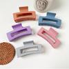 8.5cm 10.5cm Large Square Matte Hair Claw Clip Non Slip Solid Color Shark Hair Clip for Women Girls Hair Accessories