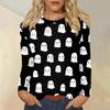 Women's Daily Casual Long-sleeved Printed O-neck Top