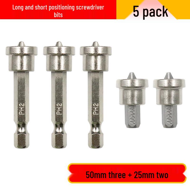 

Phillips Screw Positioning Set: Magnetic Gypsum Board Punch Tool with Hex Shank & Electric Bit.