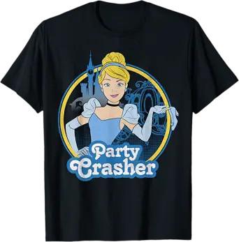 Cinderella Party Crasher Graphic Black TShirt S