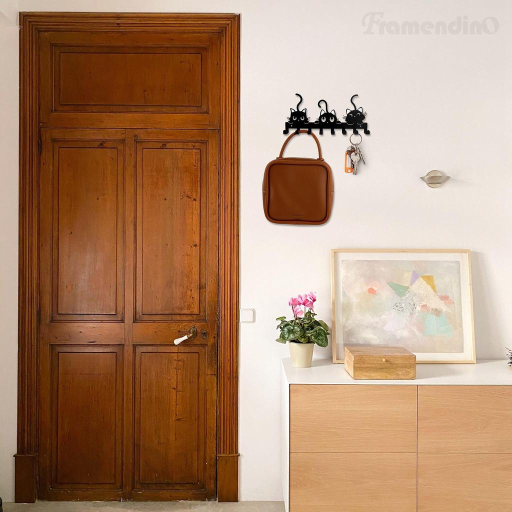 Animal Shaped Key Holder Wall Mount Hook Metal Iron Paw Print Hanger for Entryway Decorative Storage Organizer