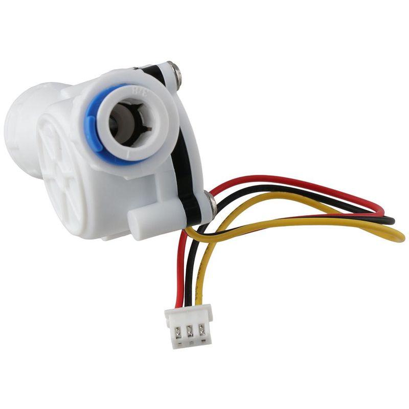 Plastic Water Flow Meter 3/8" White Fuel Flowmeter 0.3-10L/min Quick Connect Water Flow Sensor Water Diesel Kerosene