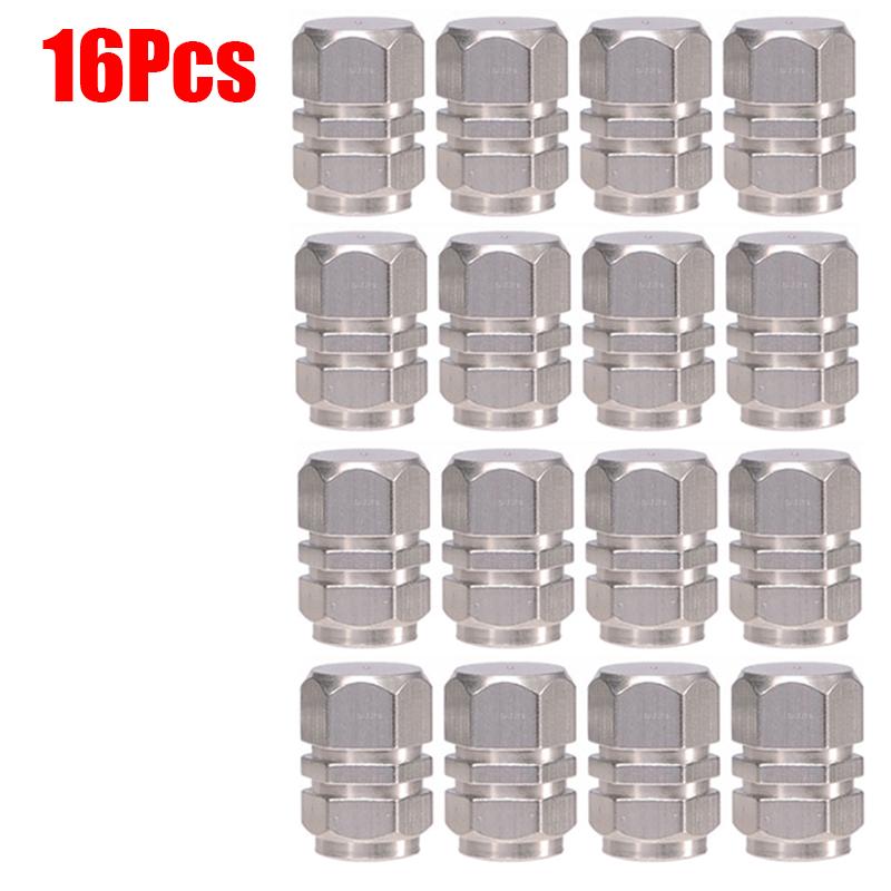 16Pcs Car Wheel Tire Valve Stems Caps Aluminum Tyre Rim Stem Covers Airdust Waterproof for BMW Auto Motorcycle Car Accessories