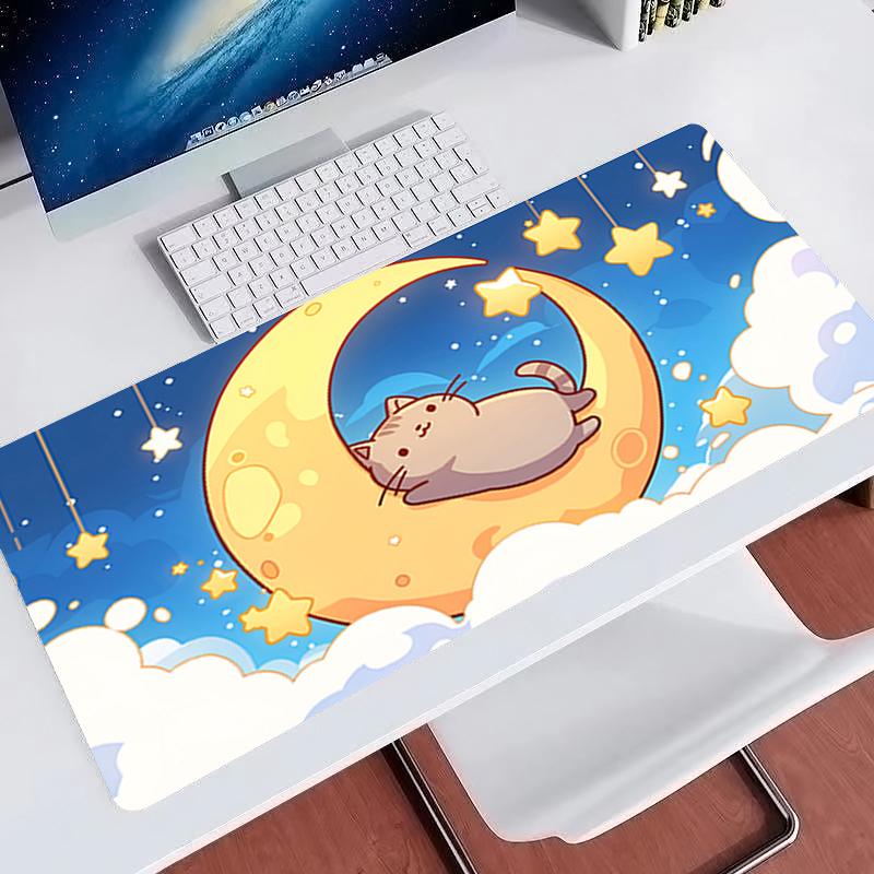 Cute Cartoon Cat Mouse pad Computer keyboard pad Anime Carpet Designed specifically Gaming accessories Large e-sports Mousepad