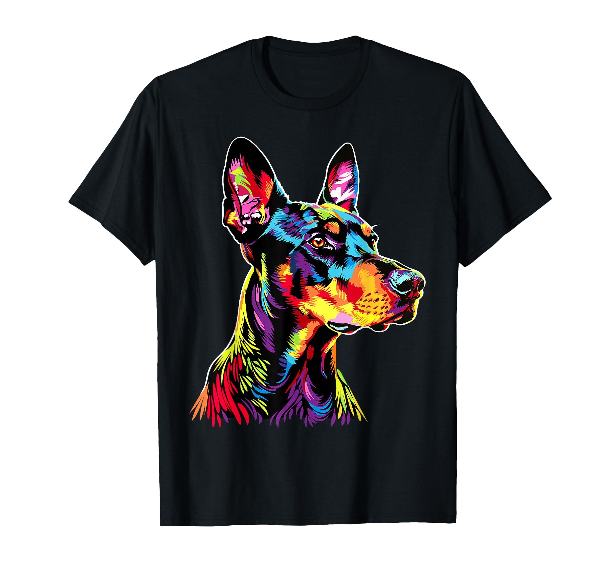 

Doberman Dog Colorful Pop Art Dog Proud Doberman T-Shirt