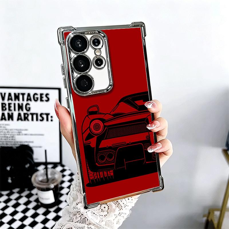 Super Sports Car Simple Desgin Soft Phone Case For Samsung Galaxy S26 Ultra S25 Edge S24 FE S23 Plus S22 S21 + S20 Plating Anti-