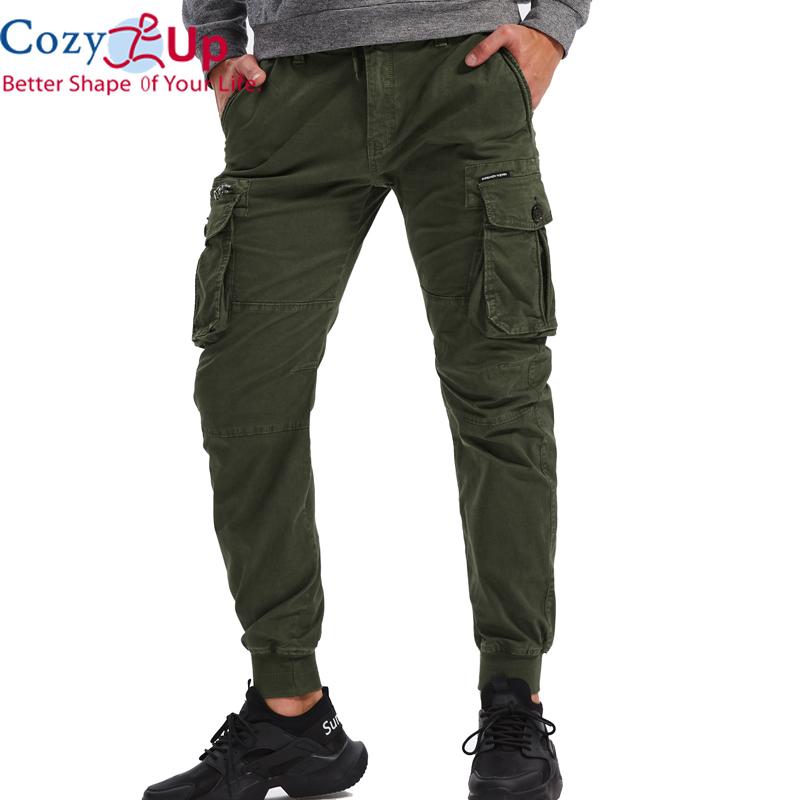 Cozy Up Mens Tactical Cargo Pants Men Joggers Military Casual Cotton Pants Male Hip Hop Ribbon Army Trousers