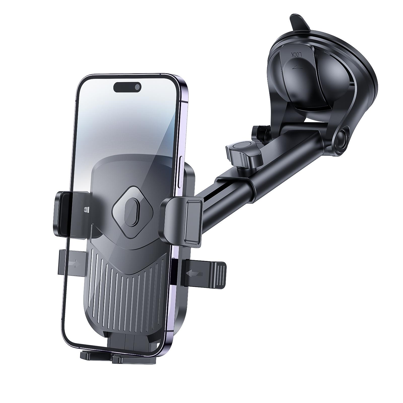 

YWOR Car Suction Cup Phone Mount, Universal Phone Holders for Your Car Windshield/Dashboard/Window, Cell Phone Holder Car with S чорний