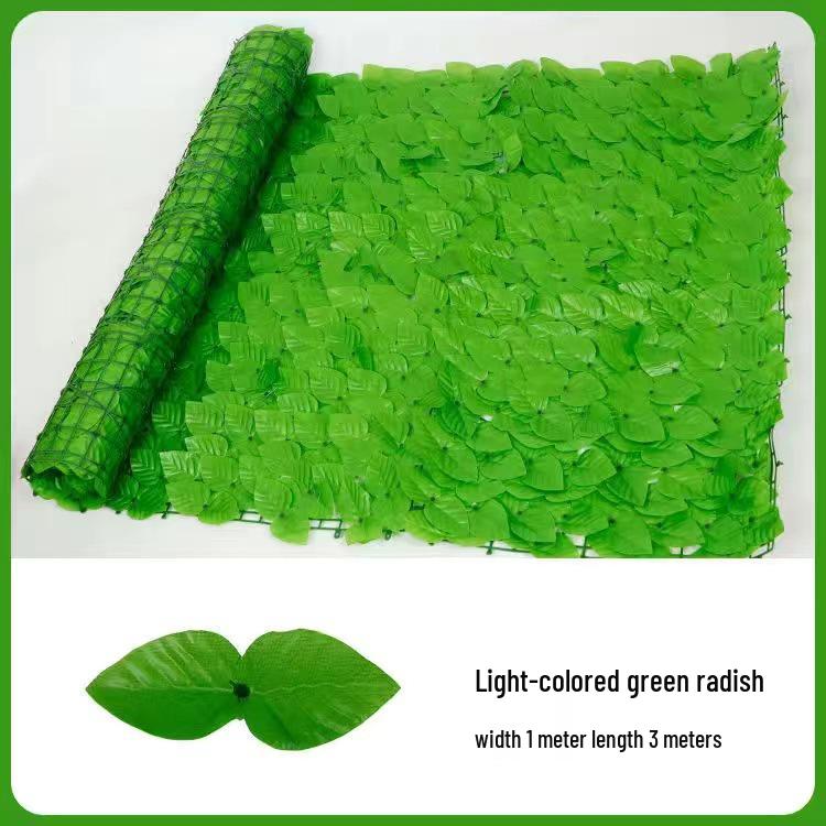 Konstgjord Grön Bladstaket för Balkong- eller Trädgårdsdekoration