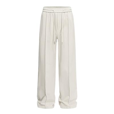 Casual Trousers Men's Summer New Drape Commuter Knitted Straight Long Trousers.