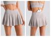 Solid Color High Waist Tummy Control Yoga Skirt - Women's Two-Piece Anti-Exposure Tennis Fitness Shorts