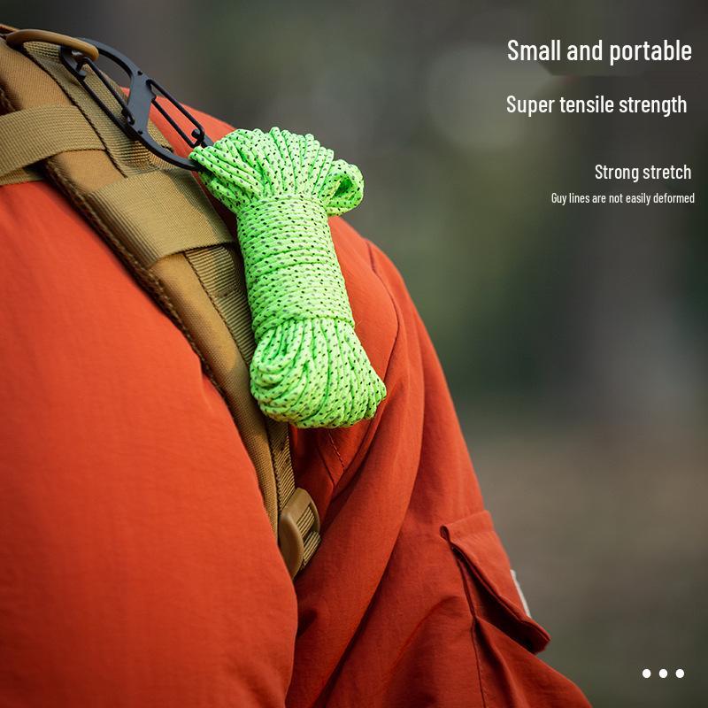 Windproof Luminous Reflective Tent Rope with Ground Nail