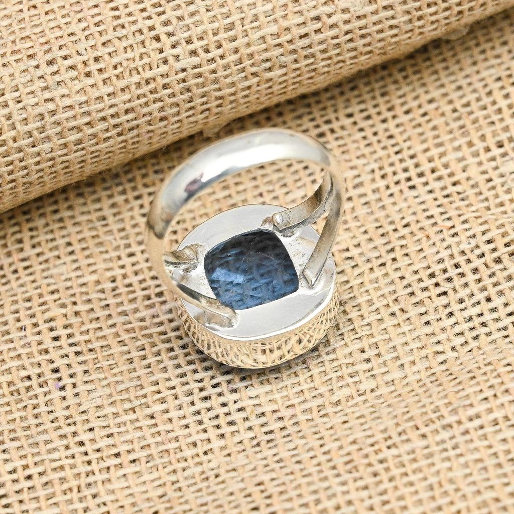 Hübscher Tansanit-Edelstein, handgefertigter Schmuckring aus 925er Sterlingsilber, Geschenk für Sie