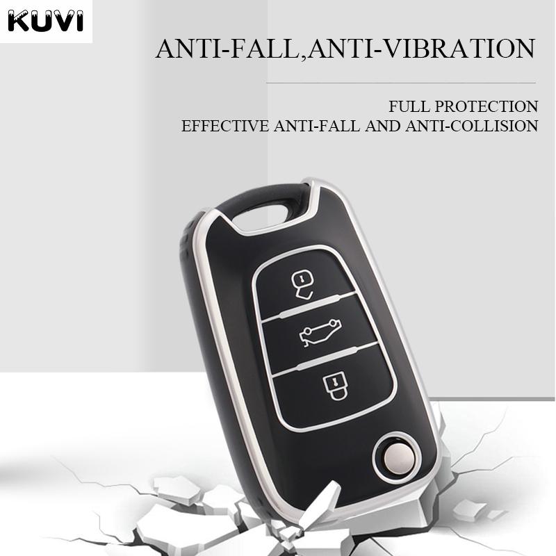 Tpu Car Flip Key Case Cover Shell Fob For Hyundai I20 I30 Ix20 Ix35 Elantra Accent For Kia Sportage Rio 3 Soul Optima Ceed K5 K2
