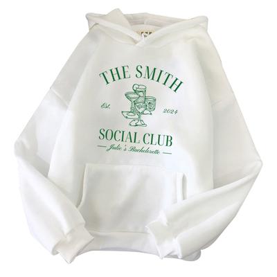 Social Club Bachelorette Hoodie Customizable Bachelorette Party Hoodie Pullover Tops Streetwear