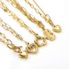 Love pendant collarbone chain personalized trend OT buckle necklace stainless steel plated 18K gold jewelry women