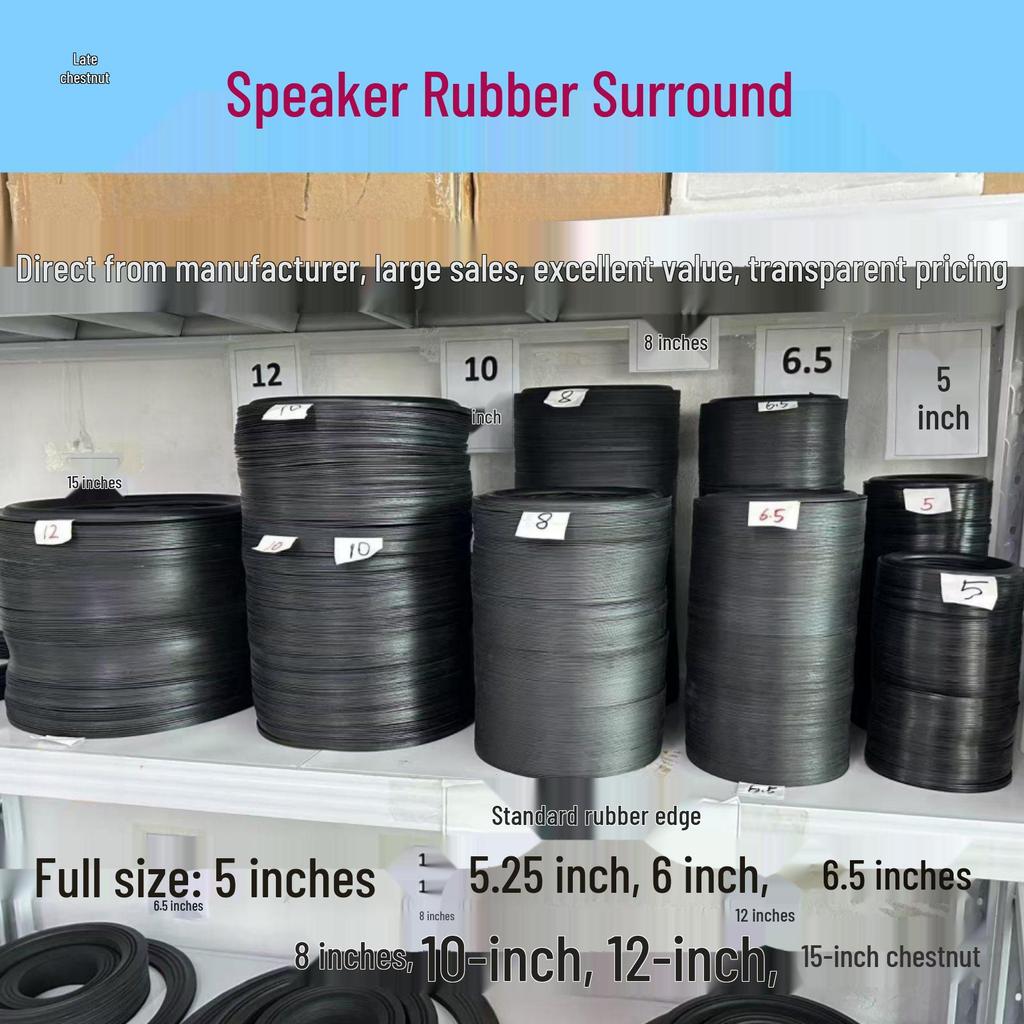 Speaker Rubber Edge Ring for 5, 6, 6.5, 8, 10, 12, 15 Inch Speakers