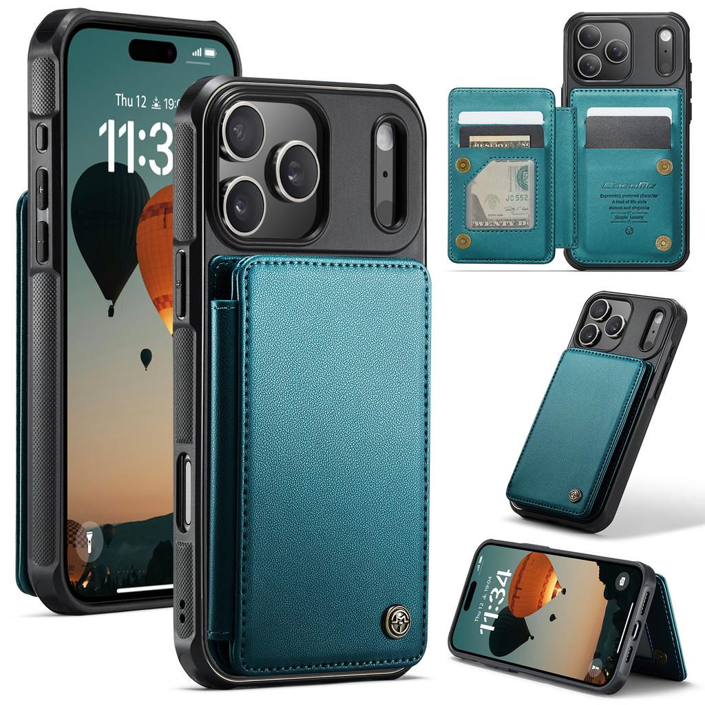 Luxury Magnetic Flip Card Solt Leather Case For iPhone 17 Pro Max 16 Plus 15 Plus 14 13 12 11 Slim Stand Shockproof Bag Cover