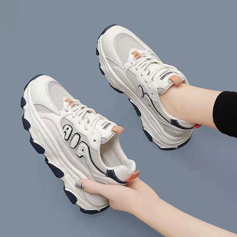 

2025 spring and autumn new women s shoes breathable muffin bottom dad shoes outdoor sports shoes Korean version fashion casual shoes 40
