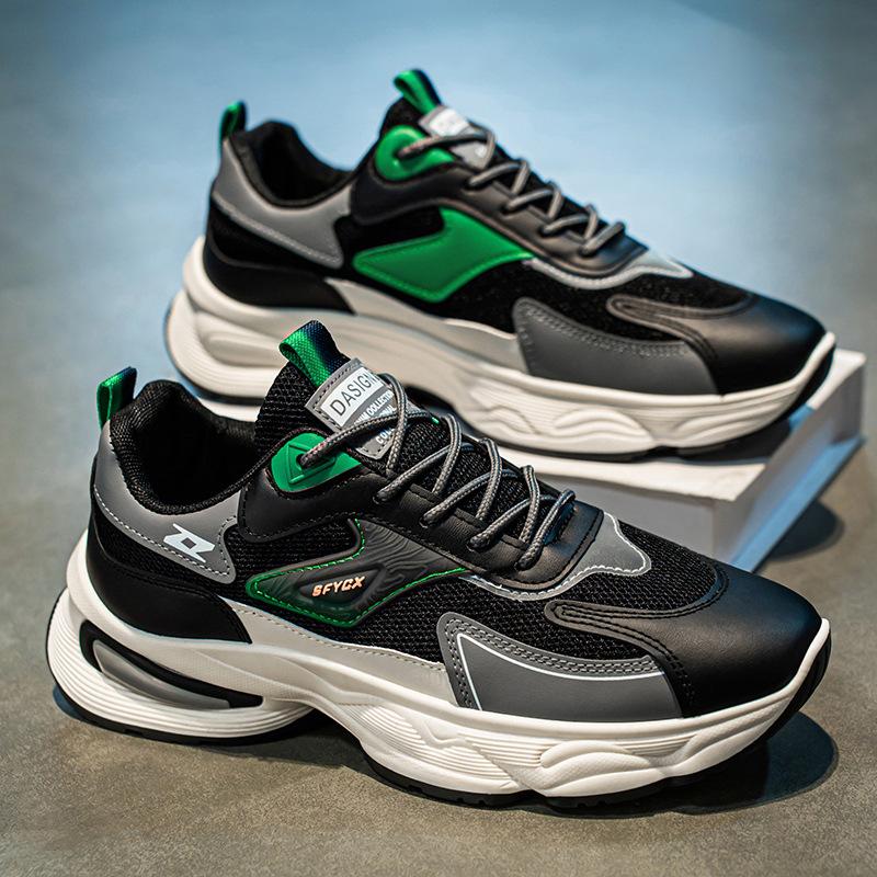 Breathable Mesh Men's Sports Shoes Men's Trend Versatile Thick-soled Non-slip Casual Dad Shoes Spring Men's Shoes New