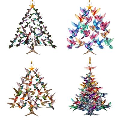 Christmas Ornaments, Christmas Tree Hummingbirds, Exquisite Ornaments, Acrylic Simulation Ornaments