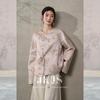 JK&JS New Chinese Style Gold Tencel Jacquard Jacket