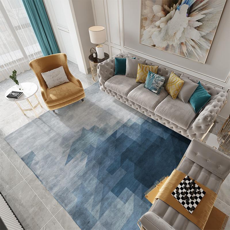 Home Printed Sofa Carpet Geometric Rectangular Nordic Printed Carpet Minimalist Carpet