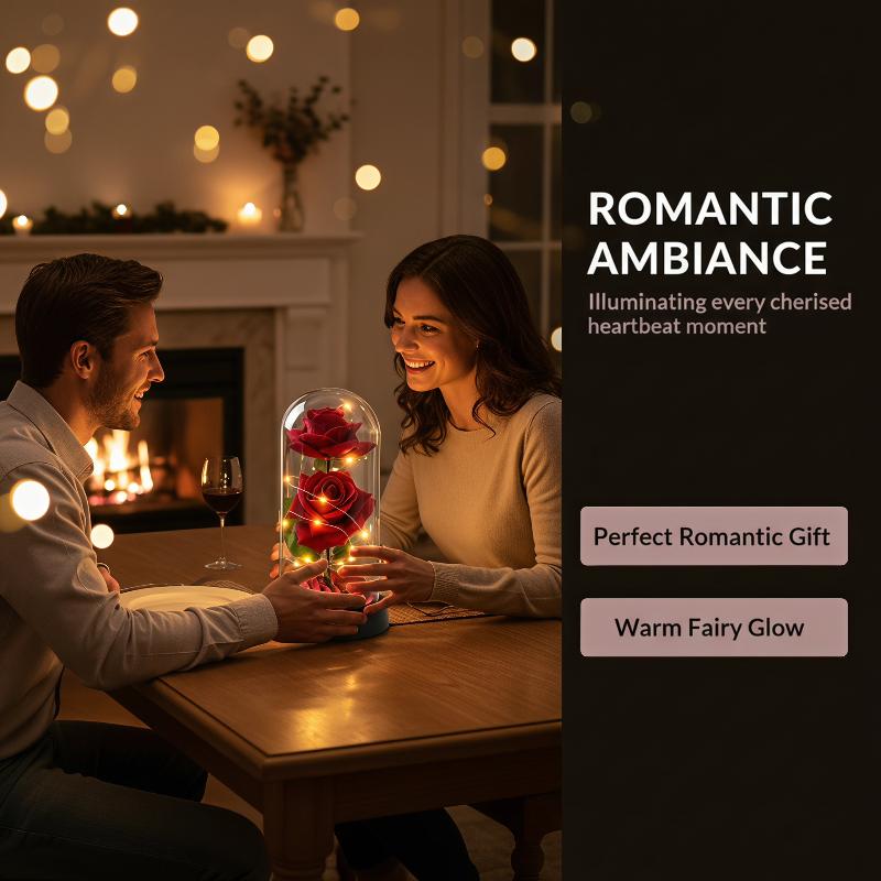 1 Set Glowing Rose Decoration Acrylic Led Light Creative Rose Artificial Flowers Ornaments Wedding Valentine'S Day Gift