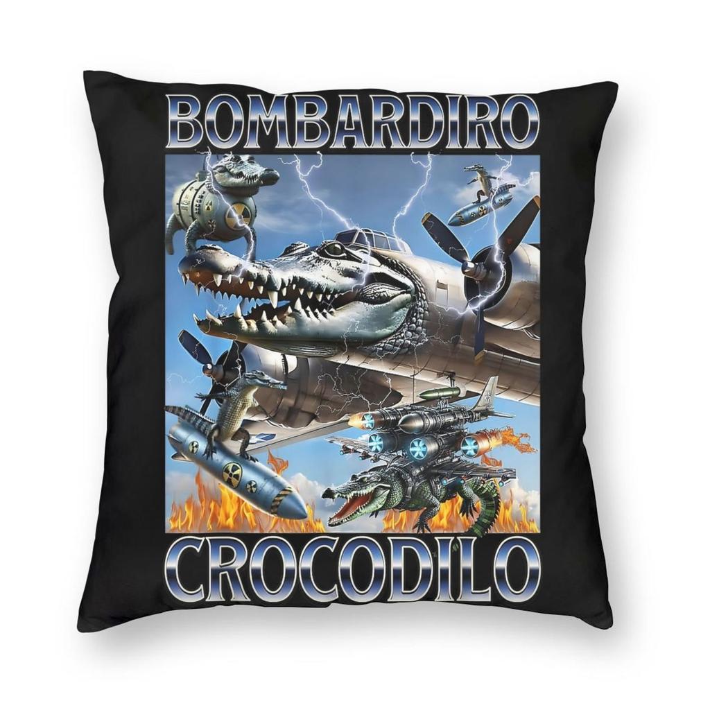 Tralalero Tralala Funny Shark Meme Pillowcase Printing Polyester Cushion Cover Decor Italian Brainrot Memes Pillow Case Cover