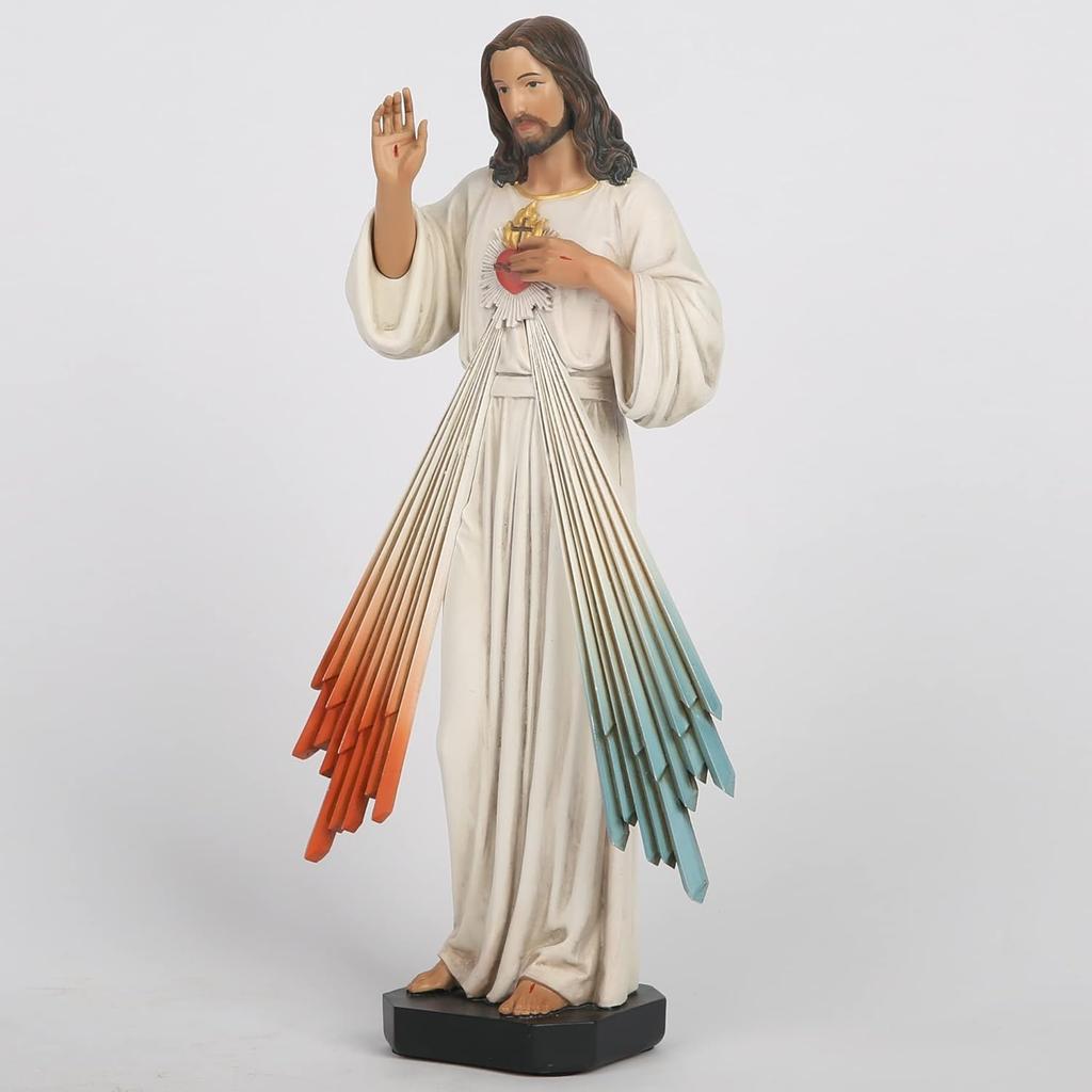 BC Catholic Divine Mercy Statue, Jesus Figure, Catholic Figurine, Religious Gift, 10" H, Handmade by Buildclassic