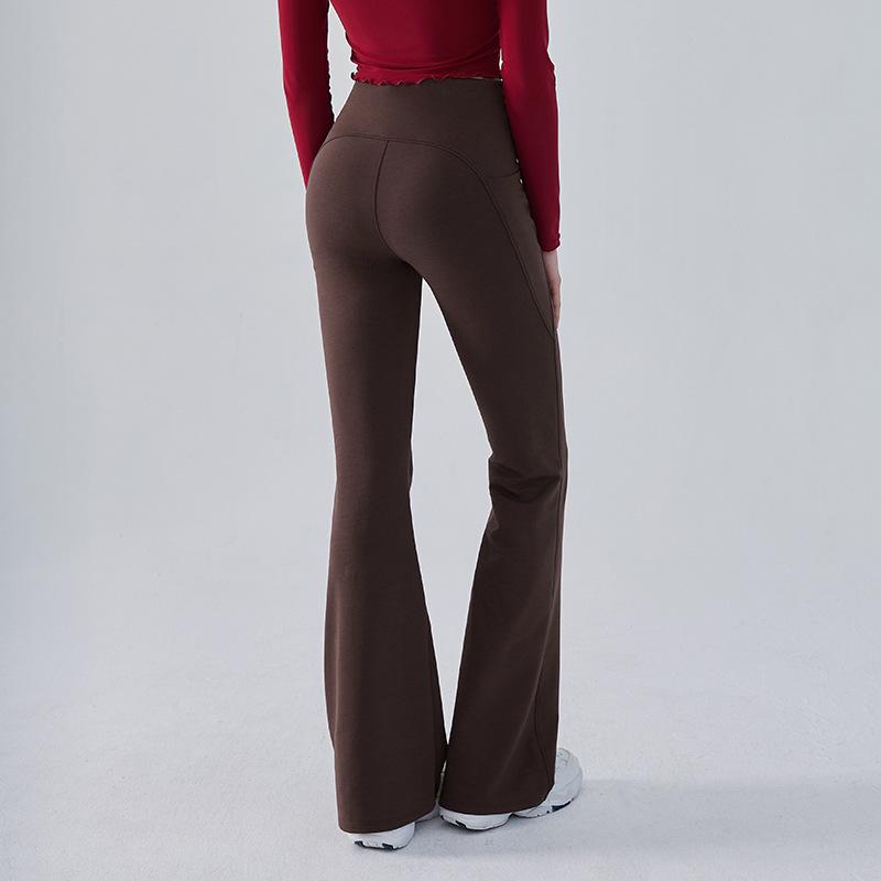 High Waist Micro Flare Yoga Pants with Peach Lift and Tummy Control