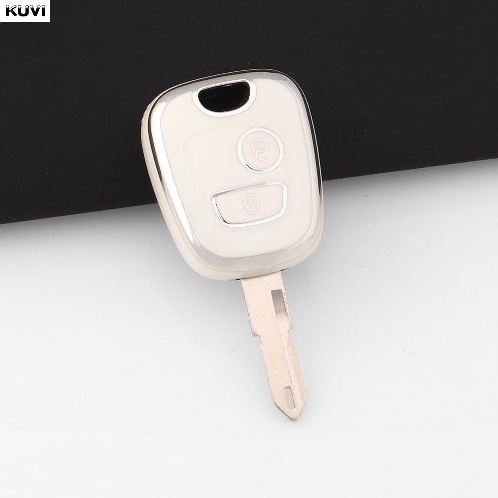 Fashion Tpu Car Smart Key Case Cover For Peugeot 107 206 207 307 For Citroen C1 C2 C3 C4 For Toyota Aygo Protected Keychain Fob