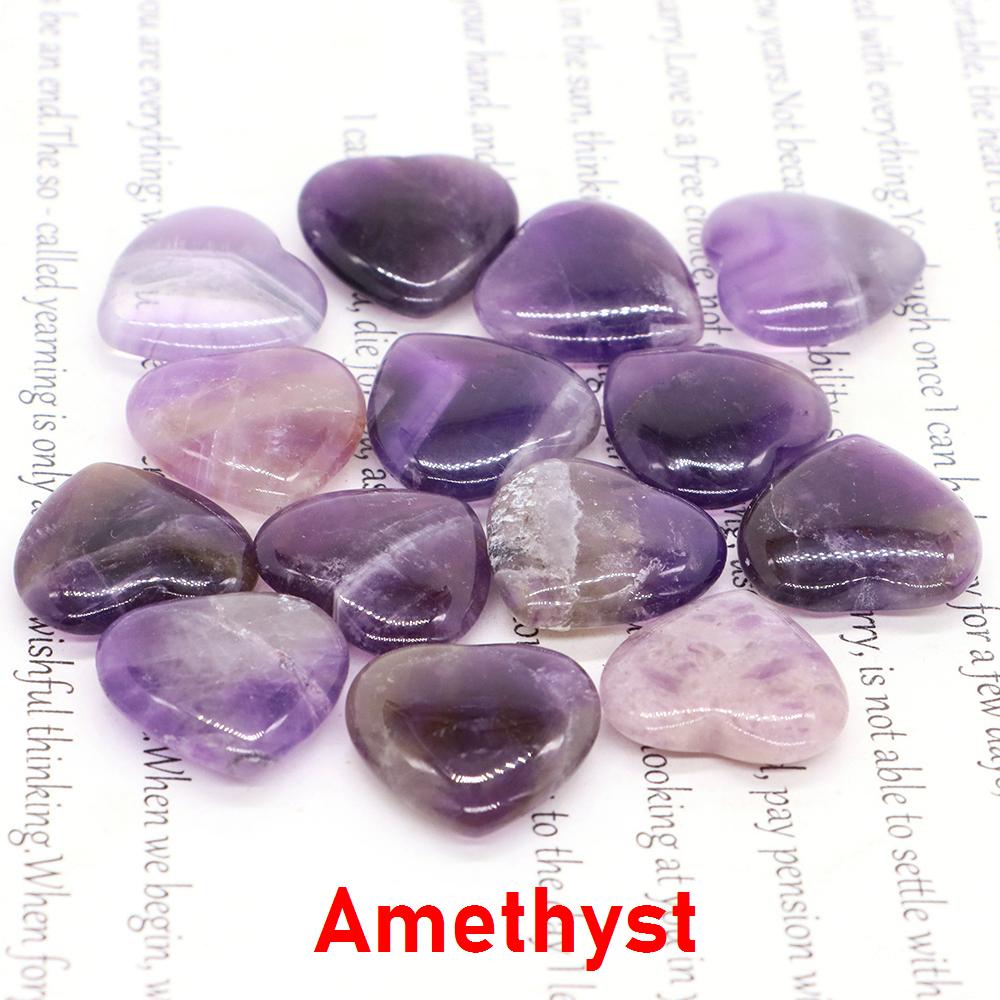 20Mm Mini Stone Heart Shape Crystal Home Decoracion Statue Natural Rose Quartz Reiki Healing Gemstone Pocket Gift Massage 5Pcs