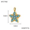CARLIDANA DIY Handmade Moon Stars Colorful Zircon Accessories Charm Stainless Steel Gold Plated Pendant Fashion Jewelry Necklace