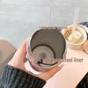 2026 Girls' Portable Thermos Cup with Straw - Stylish, Compact Design for Office Use