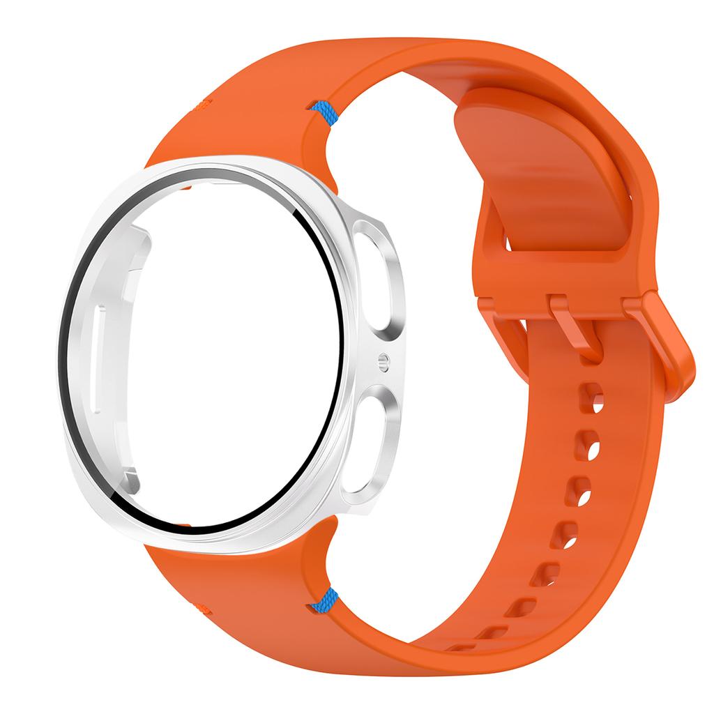 Silikonarmband für Samsung Galaxy Watch 8 40 44mm Armband Mit Hülle Displayschutz Bumper-Abdeckung für Smart Strap Handgelenkzubehör