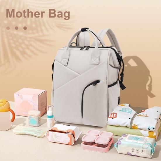 

Сумка для мам Yousheng с багажными ремнями, многослойная, водонепроницаемая, подходит для колясок, сумка для подгузников на выход, рюкзак для мам чёрный