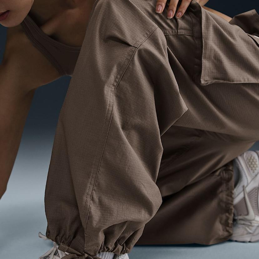 Nike Einfarget snøring Løse cargobukser Dameunderdeler Minkbrun IB1059-214