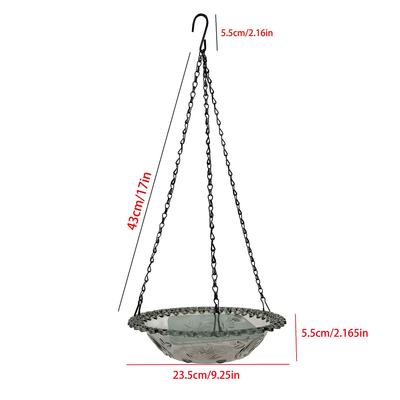 Závěsné krmítko pro ptáky, lehké závěsné krmítko pro ptáky, jídelní nebo pitná plošina, zahradní dekorace